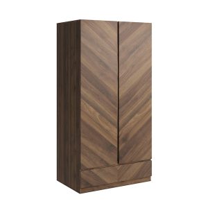 catania 2 door 1 drawer wardrobe in dark wood