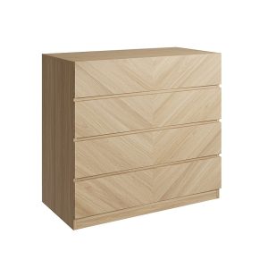 Catania 4 drawer chest in light wood