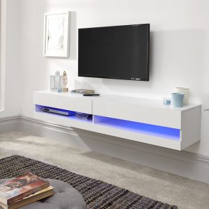 galicia large white tv unit