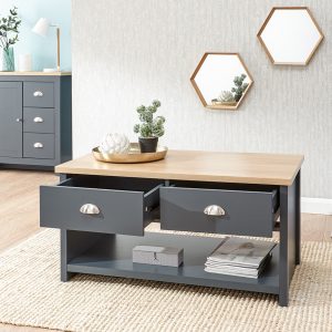 lancaster 2 drawer coffee table in slate
