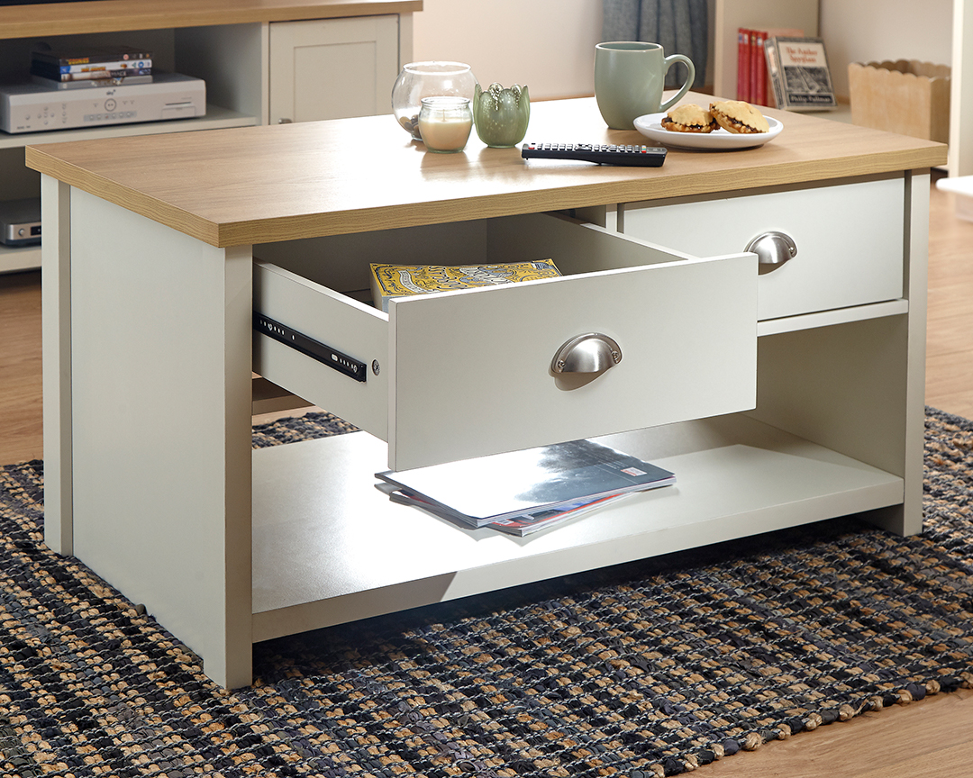 Lancaster 2 Drawer Coffee Table - Image 3